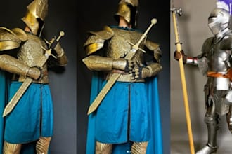 custom 3d cosplay models, cosplay armor, helmets, props and 3d game character