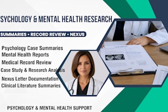 write psychology research case summaries and mental health reports