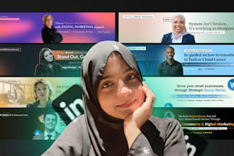 create a professional linkedin banner design for your profile