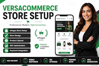 versacommerce store setup, epages store setup, design and customization