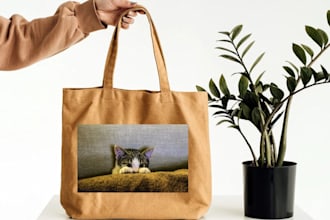 design realistic tote bag mockups for your brand