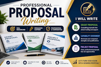 write grant proposal, capability statement and project proposal