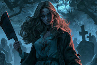 draw horror character illustration