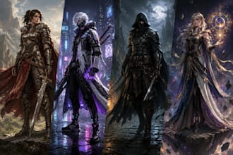 create ai character concept art for games, books and rpgs