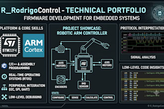 develop c, cpp and assembly firmware for embedded systems