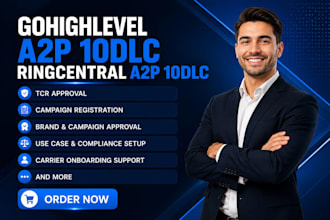 ringcentral tcr approval, gohighlevel a2p 10dlc registration