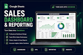 create a google sheets sales dashboard and report