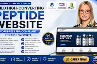 do wordpress fda complaint peptide website research peptide woocommerce website