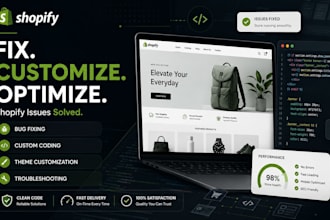 fix shopify bugs, customize your theme, and troubleshoot shopify issues