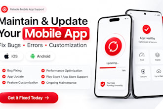 maintain and update your mobile app fix bugs error ios android app customization