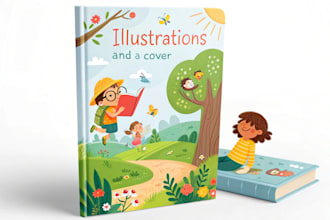 children book illustrations and children book cover