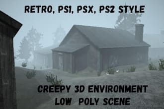 create creepy low poly horror environments haunted rooms and psx game scenes