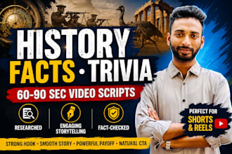 write engaging history facts and trivia scripts