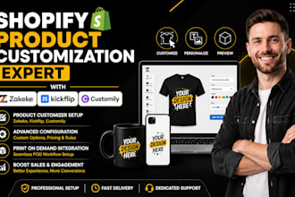customize and configure shopify product on zakeke kickflip, customily