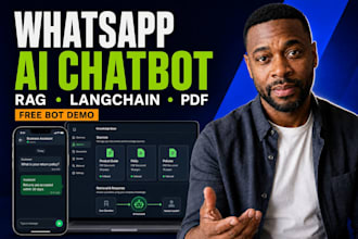 build a whatsapp ai chatbot with rag chatbot, langchain and PDF knowledge base