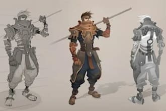 create character concept art for games
