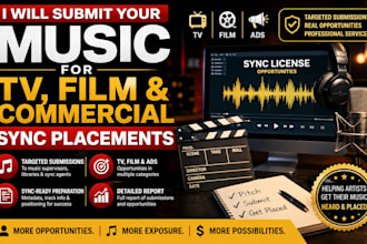 submit your music for TV film and commercial sync placements