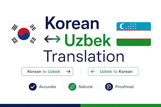 translate korean to uzbek and uzbek to korean accurately
