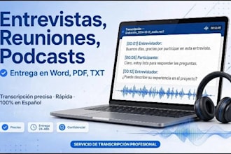transcribiré tu audio nota de voz o video a texto