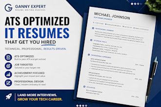 write an ats optimized IT resume for tech and cloud jobs