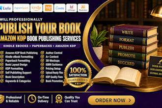 do amazon kdp ebook formatting, paperback and kindle book publishing for amazon
