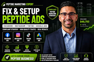 fix peptide ads issues run peptide google ads peptide fb ig tiktok ads campaign