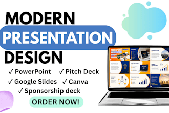 design fintech investor pitch deck, investment proposal and finance presentation