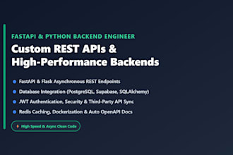 build custom fast API backend or rest API in python
