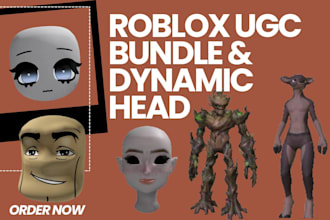 create roblox ugc bundle, dynamic head, 3d roblox ugc, ugc accessories,