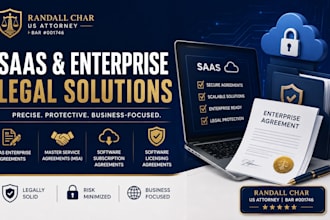 draft an ironclad b2b saas enterprise agreement for software companies