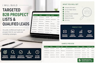 build targeted b2b prospect lists and qualified leads