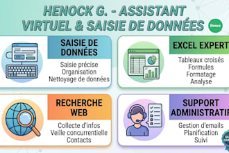 etre votre assistant virtuel et saisir vos donnees
