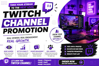 promote your twitch channel to boost live viewers and engagement