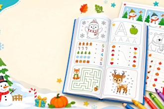 design holiday activity books and worksheets for kids