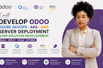 develop odoo azure devops aks aws server deployment and erp solution development