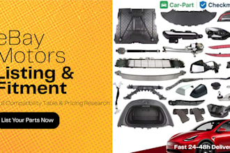 list and price auto parts on ebay motors with fitment compatibility