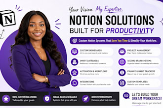 create notion template notion expert notion dashboard automation productivity