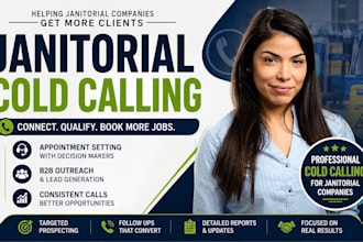 janitorial cold calling, janitorial cleaning service cold caller, cold calling