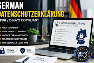 review or create your german datenschutzerklarung for gdpr dsgvo
