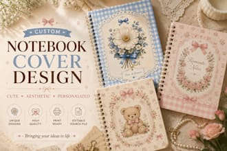 design journal, planner and notebook covers according to you