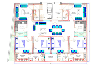 do floor plan, elevation, architectural drawing in autocad, revit