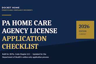 give you a pa doh home care agency license application checklist