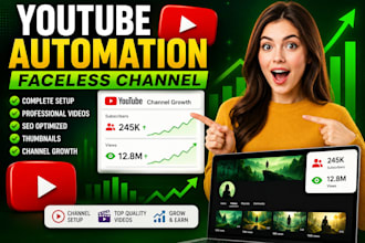 create a faceless youtube automation channel with top 10 cash cow video