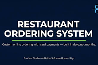 vibe code a restaurant ordering system with card payments