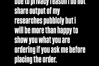 research any topic, problem, market or idea and deliver a structured analysis
