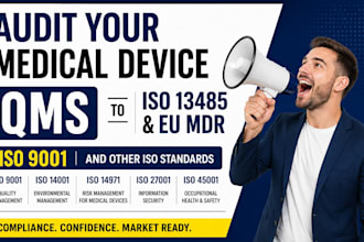 audit your medical device qms to iso 13485 and eu mdr iso 9001 documentation