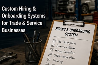 create a hiring and onboarding system for your trade or service business
