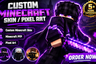 create custom minecraft skins, minecraft skin pfp design and pixel art