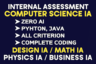 fix and improve math ia, design ia and computer science ia