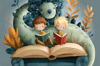 draw watercolor illustration and children story book arts